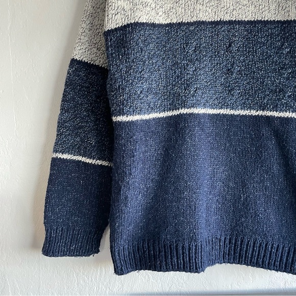 Vintage wool sweater Heavyweight Knit Mock Neck jumper Medium Large - Picture 4 of 4